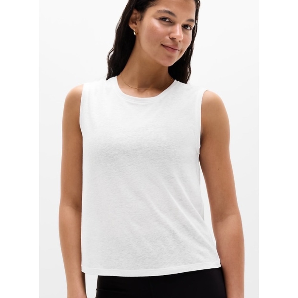 Athleta Getaway Muscle Tank Women Small White New With Tags